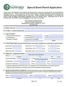 Special Event Application