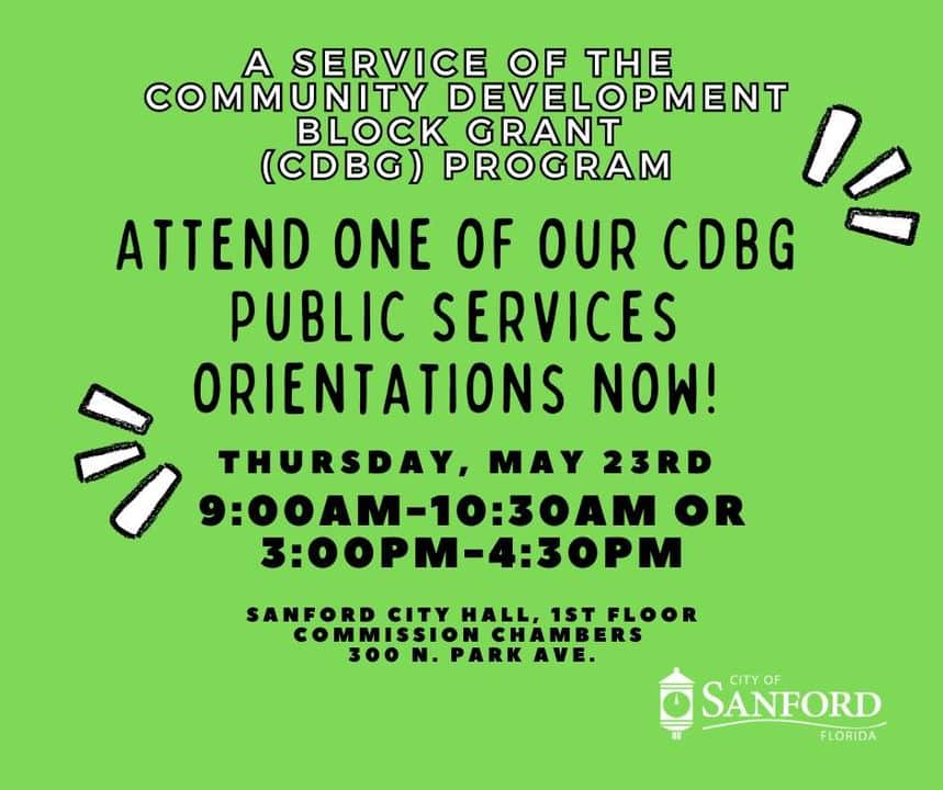 Cdbg public services orientation workshop sanford main