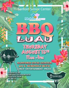 Register for a BBQ Luau Party at the Senior Center!
