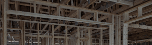 the frame of a ceiling