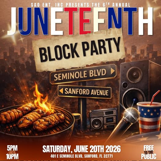 Event Flier for Juneteenth on June 20, 2026