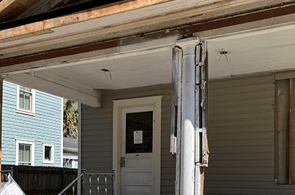 Photo of 219 Laurel Avenue under restoration