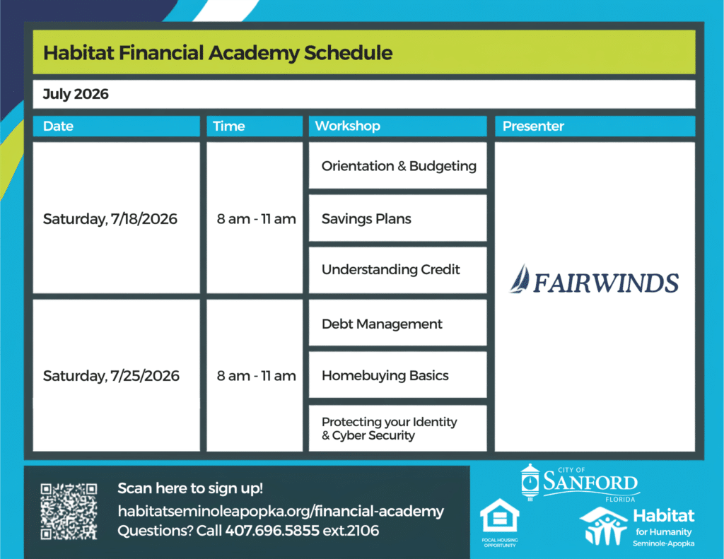 flyer advertising the 2026 Financial Academy