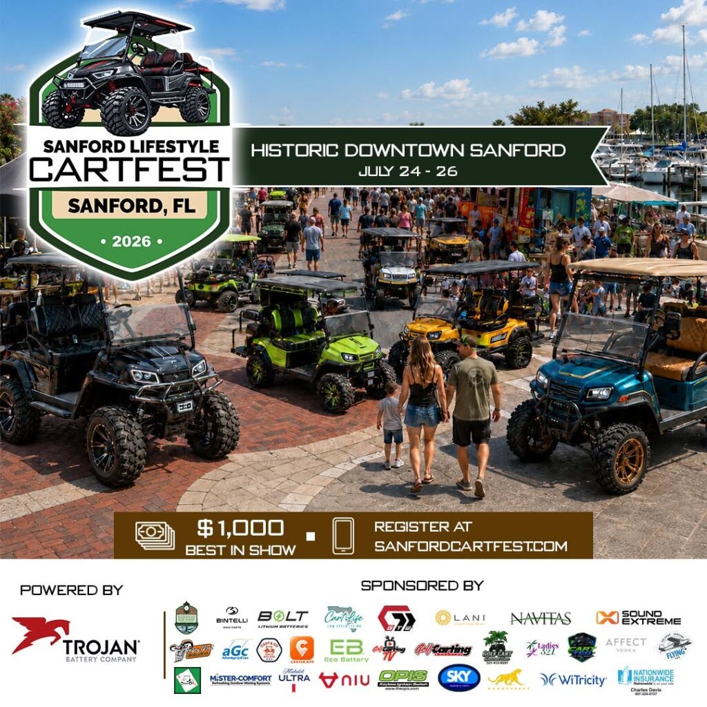graphic advertising the 2026 Sanford Lifestyle Cartfest