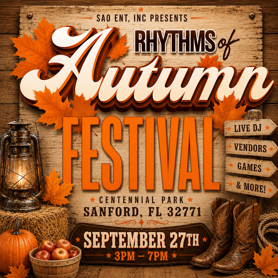 SAO Entertainment Flier for 2026 Rhytms of Autumn Festival