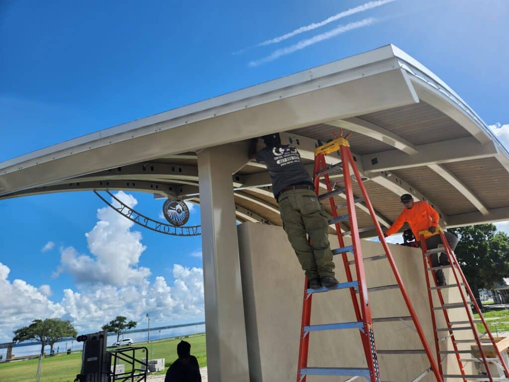 Progress Update: Fort Mellon Park Amphitheater & Lake Carola Seawall Projects Moving Into Final Phase