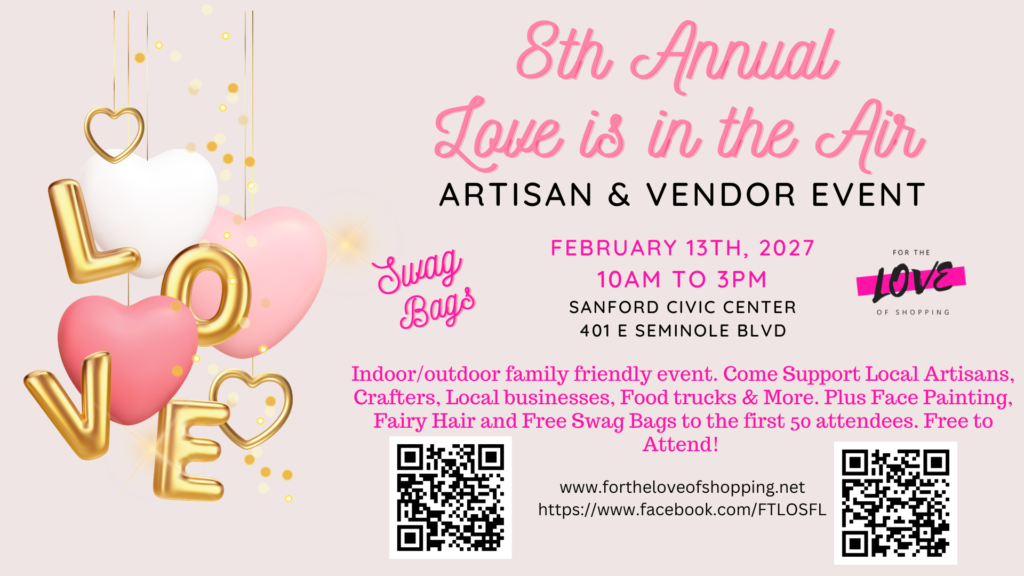 8th Annual Love is in the Air event flier