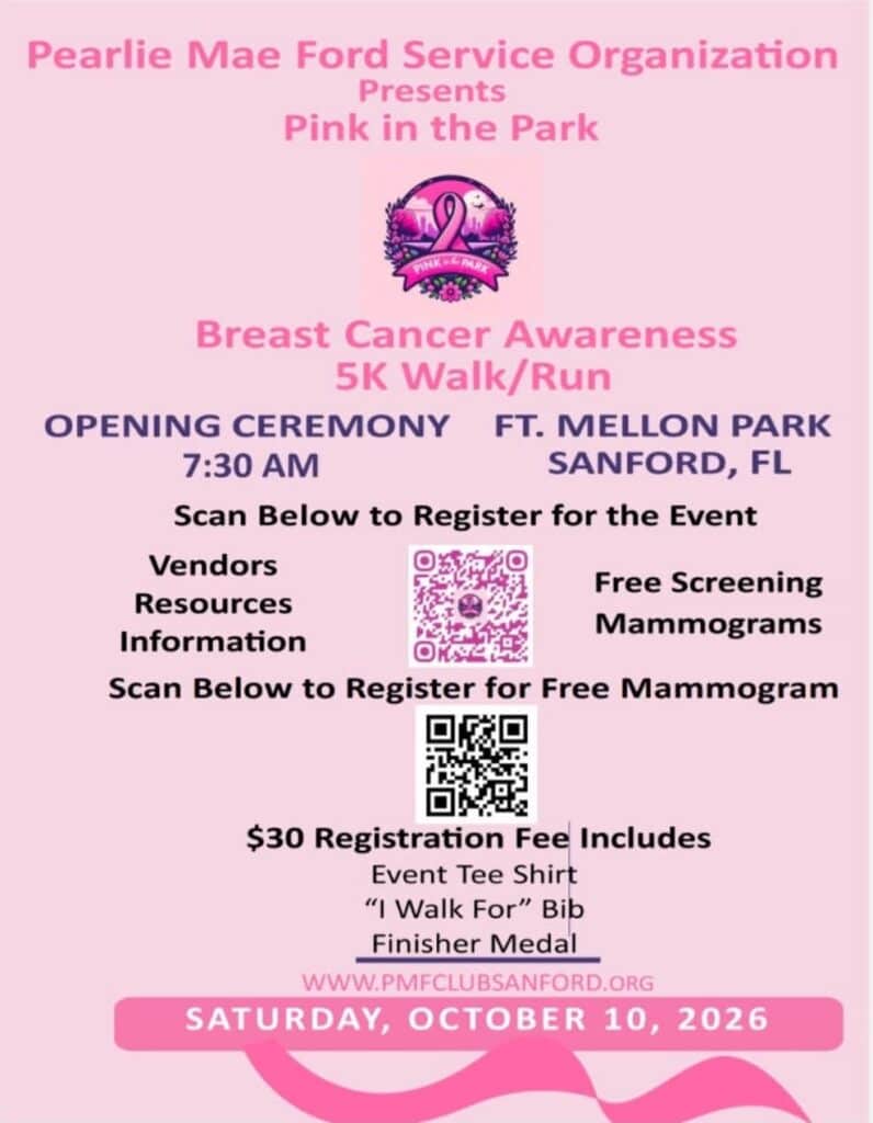 Pink in the Park Flier