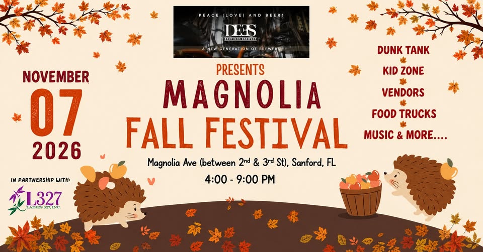 Magnolia Fall Festival at Dees Bros Flier